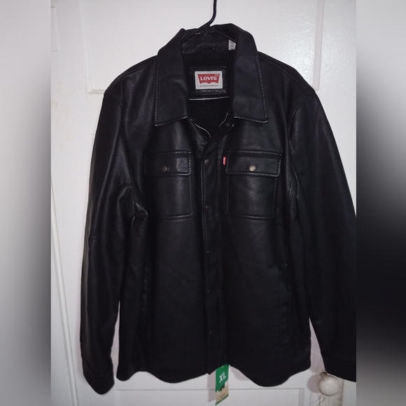 Levi’s Men’s Full Fleece Leather Jacket - Picture 7 of 8